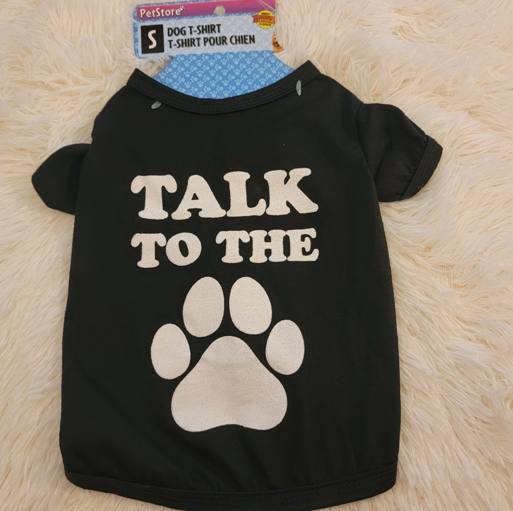 💚 Nwt DOG Talk To The Paw T-Shirt Costume Size Small